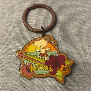 Knott's Berry Farm🌊Vintage Snoopy Surfing Keychain / Gently Used / In Good Cond.